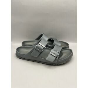 Birkenstock Arizona Eva Metallic Silver Sandals Women Size 10 Men Size 8